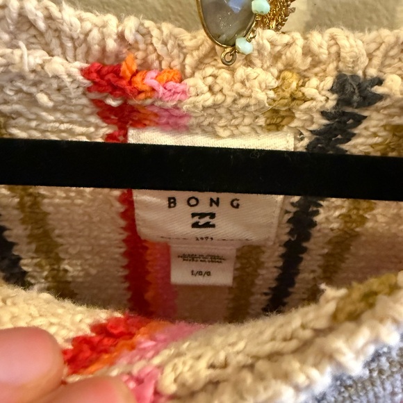 Billabong Women's Striped Sweater - Red, Blue, Cream - Picture 2 of 3